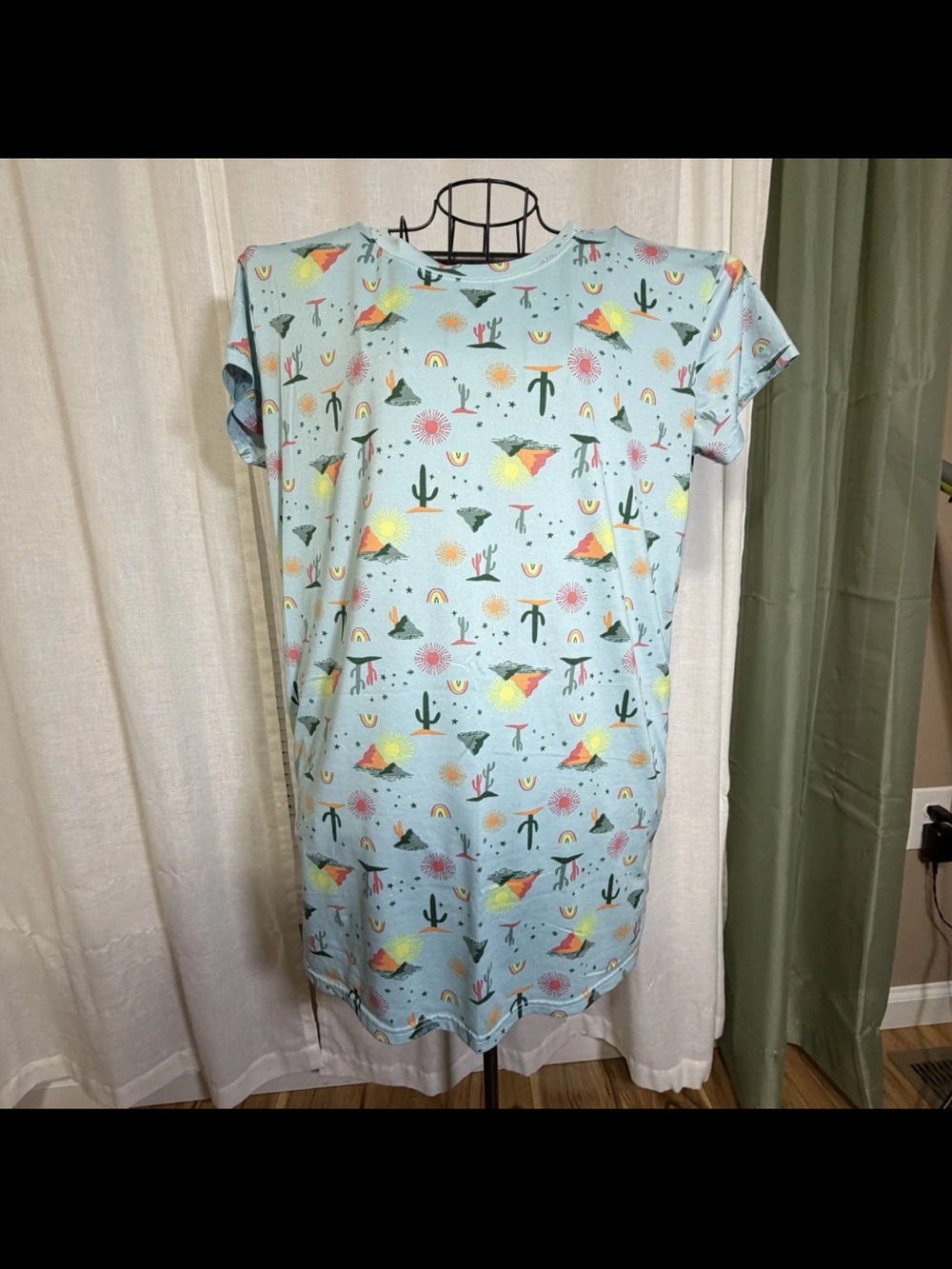 Light Blue Desert Print Moo Moo